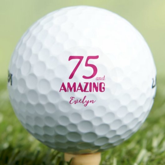 75 und Phantastisch Oma Geschenk - Rosa 75. Geburt Golfball