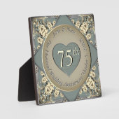 75. Wedding Diamond JubiläumsPlaque Fotoplatte (Vorderseite)