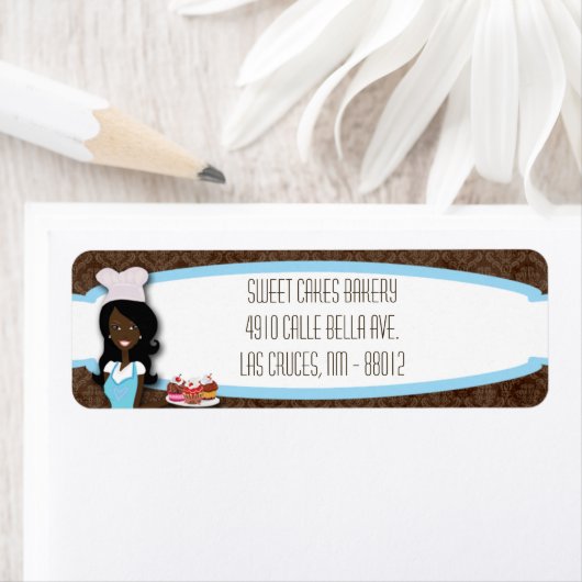 .75"x2.25" Afroamerikanisches Rücksendeadresse-Lab (Insitu)