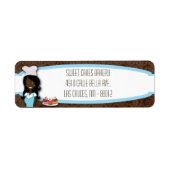 .75"x2.25" Afroamerikanisches Rücksendeadresse-Lab (Vorne)