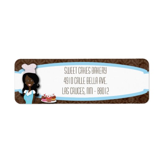 .75"x2.25" Afroamerikanisches Rücksendeadresse-Lab (Vorne)