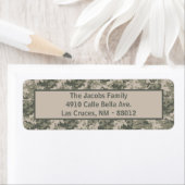 .75"x2.25" ARMY ACU Camouflage Rücksendeadresse-Et (Insitu)