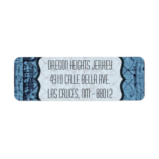 .75"x2.25" Firmenadressen-Etikett Rustikale Zinn-L (Vorne)