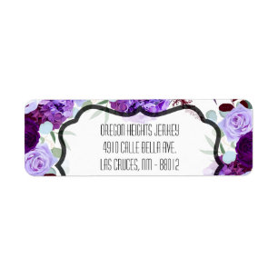 .75"x2.25" Firmenadressen Label Lavendel Hibiscu
