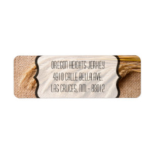 .75"x2.25" Firmenadressen-Label Wheat on Burlap