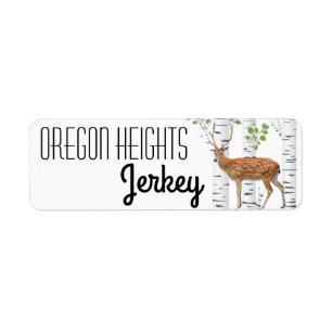 .75"x2.25" Firmenprodukt-Tag-Etikett Deer Doe Buc