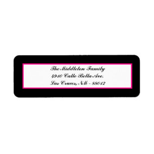.75"x2.25" Hot Pink Zebra Return Address Label
