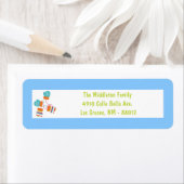 .75"x2,25" Modernes Farbton Mitten Rückgabezeichen (Insitu)