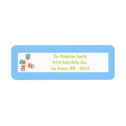 .75"x2,25" Modernes Farbton Mitten Rückgabezeichen (Vorne)