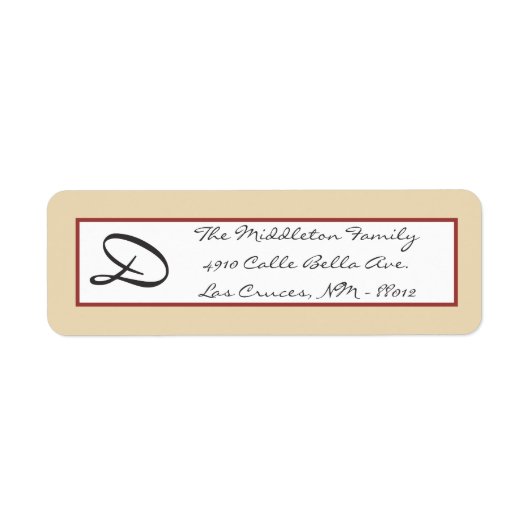 .75"x2.25" Rückgabesiegel Burberry Kariertes Geweb (Vorne)