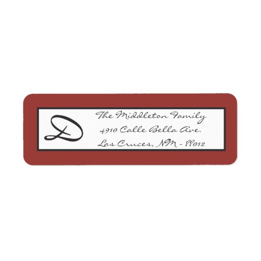 .75"x2.25" Rückgabesiegel Burberry Kariertes Geweb (Vorne)