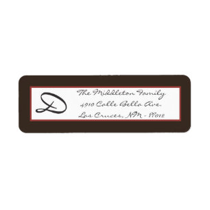 .75"x2.25" Rückgabesiegel Burberry Kariertes Geweb