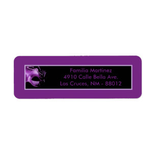 .75"x2.25" Rücksende-Adressenetikett Mis XV Lila