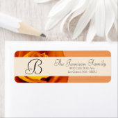 .75"x2,25" Rücksendeadresse Burnt Orange Rose (Insitu)