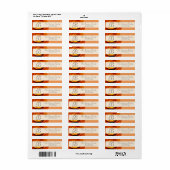 .75"x2,25" Rücksendeadresse Burnt Orange Rose (Vorne)