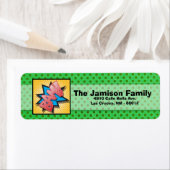 .75"x2.25" Rücksendeadresse Comic Strip Book Pop A (Insitu)