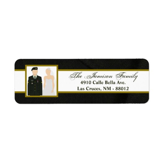 .75"x2.25" Rücksendeadresse-Etikett ARMY Uniform S (Vorne)