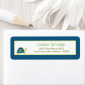 .75"x2.25" Rücksendeadresse Etikett Blaumeerschild (Insitu)