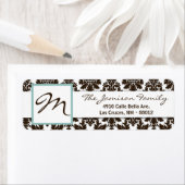 .75"x2.25" Rücksendeadresse Etikett Brown Tiffa Da (Insitu)