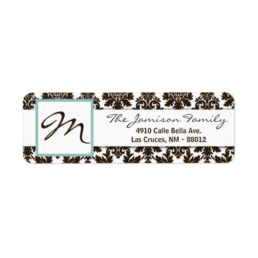 .75"x2.25" Rücksendeadresse Etikett Brown Tiffa Da (Vorne)