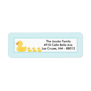 .75"x2.25" Rücksendeadresse Etikett Gummi Ducky