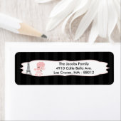 .75"x2.25" Rücksendeadresse-Etikett - Rosa Poodle  (Insitu)