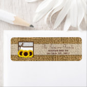 .75"x2.25" Rücksendeadresse Etikett Sonnenblumensp (Insitu)