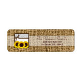 .75"x2.25" Rücksendeadresse Etikett Sonnenblumensp (Vorne)