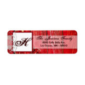 .75"x2.25" Rücksendeadresse Etikett Spitze Red Woo (Vorne)