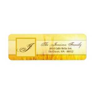 .75"x2.25" Rücksendeadresse Etikett Sunrise Weizen