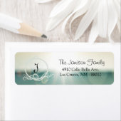 .75"x2.25" Rücksendeadresse-Etikett Sunset Beach (Insitu)