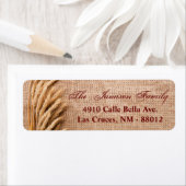 .75"x2.25" Rücksendeadresse Etikett Weizen auf Bur (Insitu)