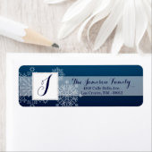 .75"x2.25" Rücksendeadresse Etikett Winterschneefl (Insitu)