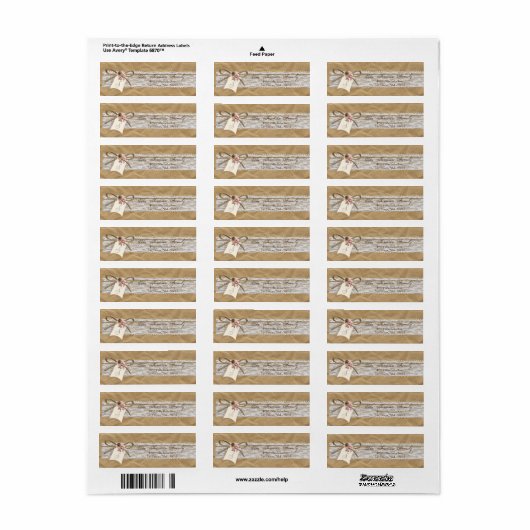 .75"x2,25" Rücksendeadresse Kraft Papier Spitzen T (Vorne)