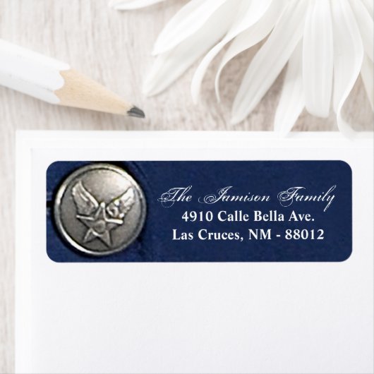 .75"x2.25" Rücksendeadresse Label Air Force Class  (Insitu)