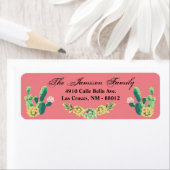 .75"x2.25" Rücksendeadresse Label Bohemisch Cactus (Insitu)