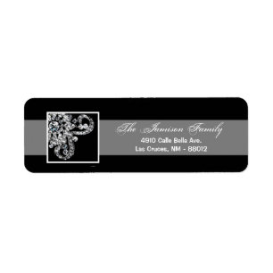 .75"x2.25" Rücksendeadresse Label Diamantschmuck