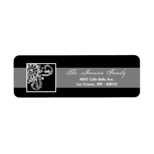 .75"x2.25" Rücksendeadresse Label Diamantschmuck (Vorne)
