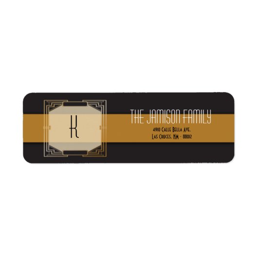 .75"x2.25" Rücksendeadresse Label Gatsby Theme (Vorne)