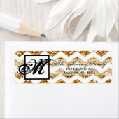 .75"x2.25" Rücksendeadresse Label Gold Glitzer Che (Insitu)