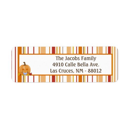.75"x2.25" Rücksendeadresse Label Herbst Pumpki (Vorne)