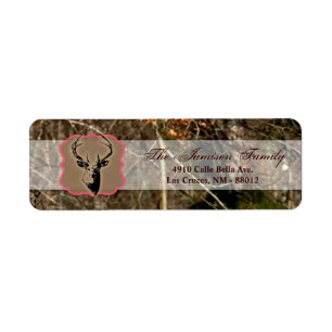 .75"x2.25" Rücksendeadresse Label Jagd Hirschbuck