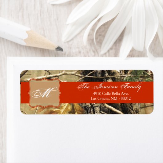 .75"x2.25" Rücksendeadresse Label Jäger Camoflouge (Insitu)