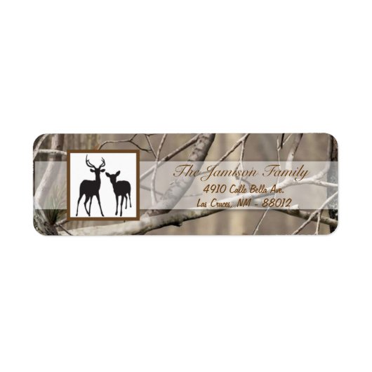 .75"x2.25" Rücksendeadresse Label Jäger Camouflage (Vorne)