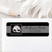 .75"x2.25" Rücksendeadresse Label Jäger Moon Deer (Insitu)