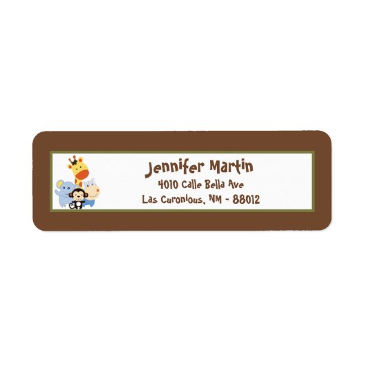 .75"x2.25" Rücksendeadresse Label Jungle Play (Vorne)