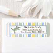 .75"x2.25" Rücksendeadresse Label Leap Frog Turtle (Insitu)