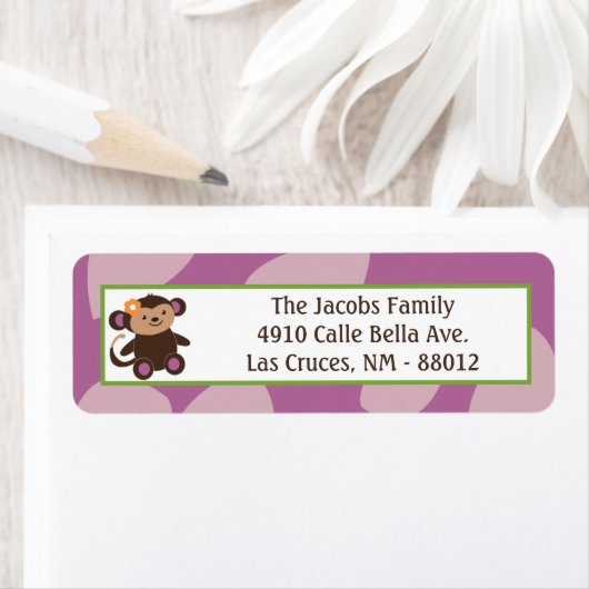 .75"x2.25" Rücksendeadresse-Label Lila Jacana (Insitu)