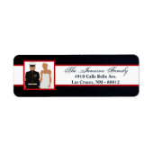 .75"x2.25" Rücksendeadresse Label Marine Hispanic (Vorne)