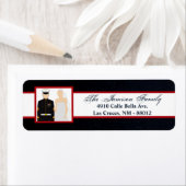 .75"x2.25" Rücksendeadresse Label Marine Uniform (Insitu)